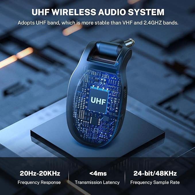 وایرلس گیتار لکاتو lekato lity l6 LEKATO Wireless Guitar System Rechargeable Transmitter & Receiver Digital System Cordless Guitar Cable Bass Jack Lead L6