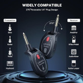 وایرلس گیتار لکاتو lekato lity l6 LEKATO Wireless Guitar System Rechargeable Transmitter & Receiver Digital System Cordless Guitar Cable Bass Jack Lead L6