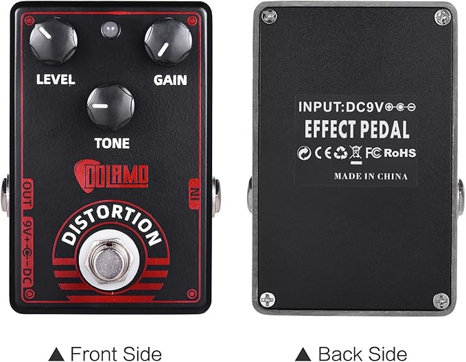 Dolamo D-4 High Gain Distortion Guitar Effect Pedal True British Style guitar pedal with True Bypass for guitar accessories