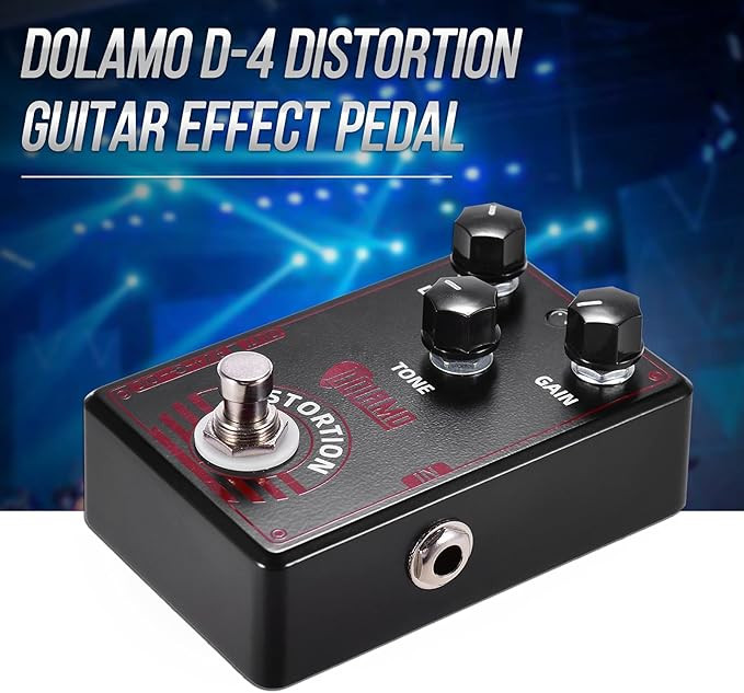 Dolamo D-4 High Gain Distortion Guitar Effect Pedal True British Style guitar pedal with True Bypass for guitar accessories