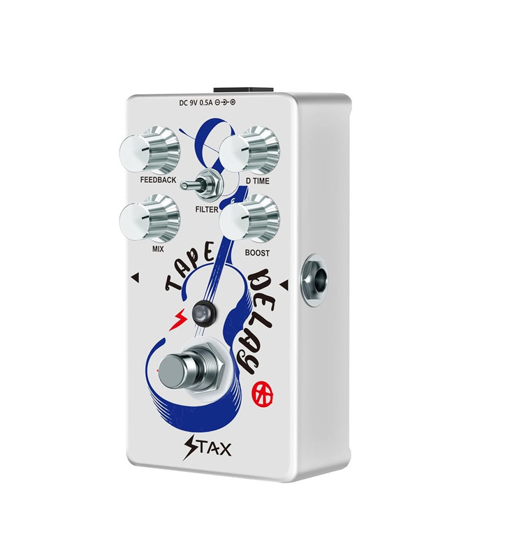 tape delay guitar effects pedal analog delay ech -mini true bypass