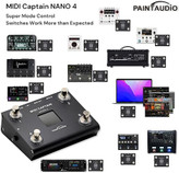 میدی کنترلر midi captain nano4 PAINTAUDIO Paint Audio MIDI Captain NANO 4 Foot Controller Multi-Effects Keyboards Synthesizer USB-MIDI DAW DSP Software USB-HID Support Multi-state Switch...