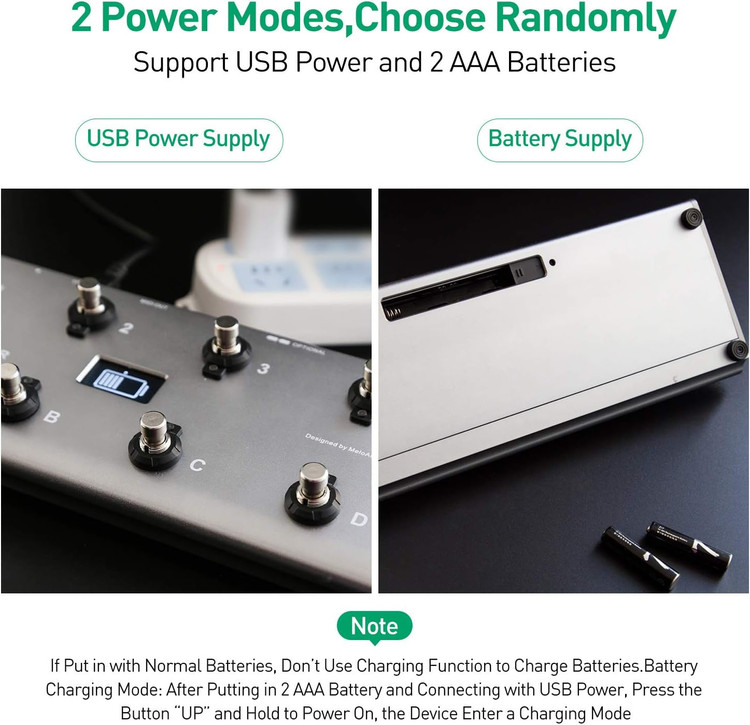 میدی کنترلر melo audio midi commander MeloAudio MIDI Commander Guitar Floor Multi-Effects Portable and 8 Host Presets