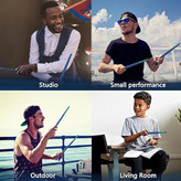 درام مجازی happy freedom Virtual Air Drum Set, Bluetooth RGB Electric Air Drum Sticks with 8 Sound, 3D Motion Sensing, Portable Rechargeable Drumsticks, for Beginners Kids Adults