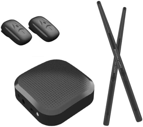 درام مجازی happy freedom Virtual Air Drum Set, Bluetooth RGB Electric Air Drum Sticks with 8 Sound, 3D Motion Sensing, Portable Rechargeable Drumsticks, for Beginners Kids Adults