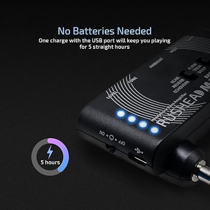 مولتی افکت پرتابل هدفون valeton rushead max Valeton Rushead Max Bass USB Chargable Portable Pocket Bass Headphone Amp Carry-On Bedroom Plug-In Multi-Effects