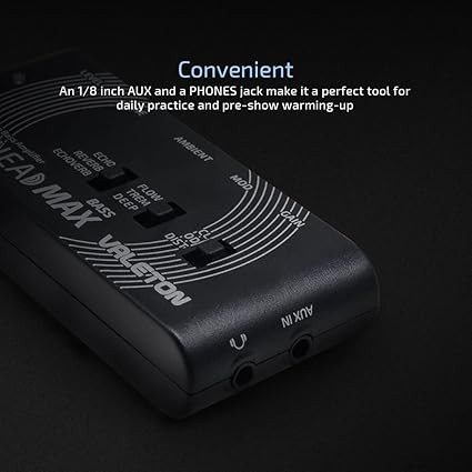 مولتی افکت پرتابل هدفون valeton rushead max Valeton Rushead Max Bass USB Chargable Portable Pocket Bass Headphone Amp Carry-On Bedroom Plug-In Multi-Effects