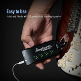 پلاگین مولتی افکت بلوتوث دار sonicake Amphonix SONICAKE Guitar Headphone Amp Plug-in USB Rechargable Portable Pocket Guitar Amplifier with Bluetooth Multi-Effects Clean Overdrive Distortion Modulation Delay and Reverb