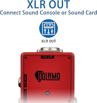 یونیت اکتیو ضبط حرفه ای dolamo Electric Guitar Professional Effect Pedal True Bypass Active DI Box - DC 9V Regular Adapter with XLR Out Line in Line Out Parallel Out