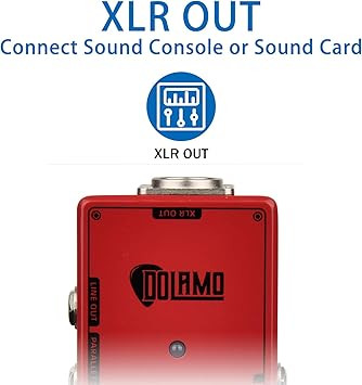 یونیت اکتیو ضبط حرفه ای dolamo Electric Guitar Professional Effect Pedal True Bypass Active DI Box - DC 9V Regular Adapter with XLR Out Line in Line Out Parallel Out