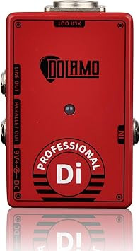 یونیت اکتیو ضبط حرفه ای dolamo Electric Guitar Professional Effect Pedal True Bypass Active DI Box - DC 9V Regular Adapter with XLR Out Line in Line Out Parallel Out