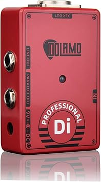 یونیت اکتیو ضبط حرفه ای dolamo Electric Guitar Professional Effect Pedal True Bypass Active DI Box - DC 9V Regular Adapter with XLR Out Line in Line Out Parallel Out