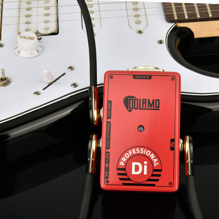 یونیت اکتیو ضبط حرفه ای dolamo Electric Guitar Professional Effect Pedal True Bypass Active DI Box - DC 9V Regular Adapter with XLR Out Line in Line Out Parallel Out