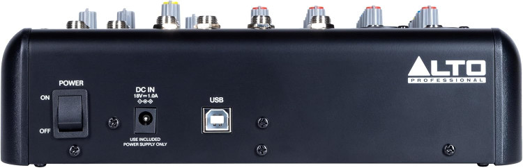 میکسر 4کانال Alto truemix600 ALTO TrueMix 600 Audio Mixer with 2 XLR Mic Ins, USB Audio Interface and Bluetooth for Podcasting, Live Performance, Recording, DJ, Mac and PC