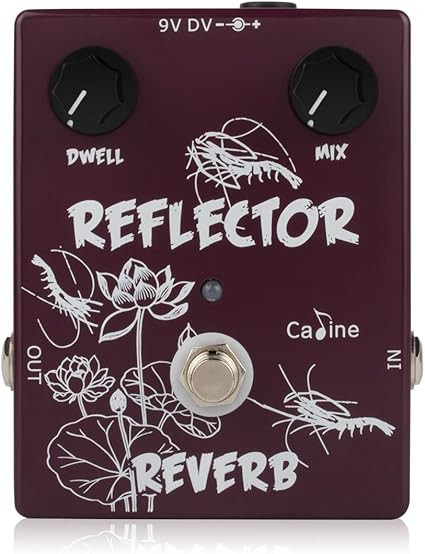 یونیت افکت ریورب کالین caline reverb reflector Caline Reverb Guitar Effects Pedal with True Bypass Aluminum Alloy Housing Reflector Brown CP-44