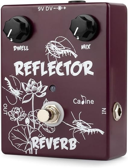 یونیت افکت ریورب کالین caline reverb reflector Caline Reverb Guitar Effects Pedal with True Bypass Aluminum Alloy Housing Reflector Brown CP-44