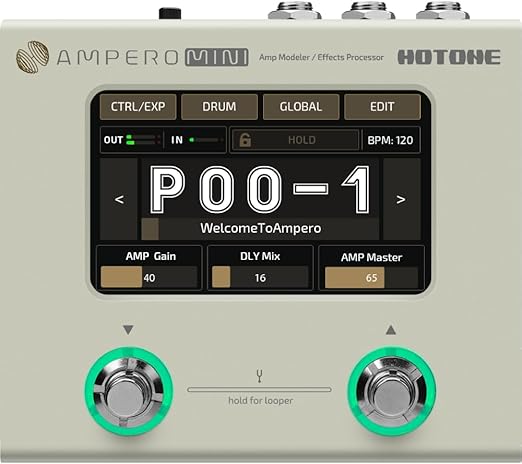 مولتی افکت Hotone ampro mini HOTONE Ampero Mini MP50VN - Guitar Multi Effects Processor Touch Screen Modeling IR Cabinets