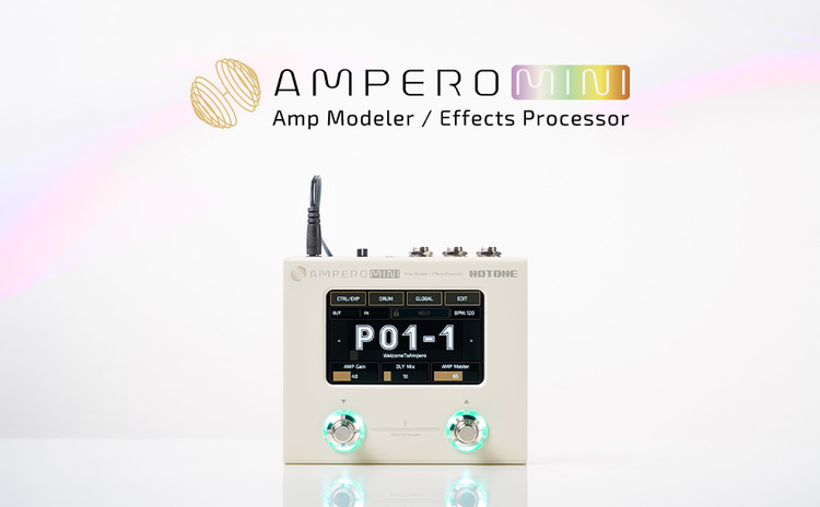 مولتی افکت Hotone ampro mini HOTONE Ampero Mini MP50VN - Guitar Multi Effects Processor Touch Screen Modeling IR Cabinets