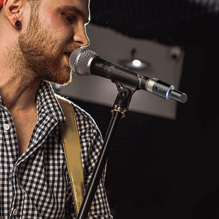 وایرلس میکرفون لکاتو lekato MW1 5.8g LEKATO 5.8GHz XLR Wireless Microphone Transmitter Receiver,XLR Microphone System Plug-on Rechargeable Mic Set for Dynamic Microphones, Audio Mixer, DSLR Camera, PA System