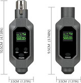 Wireless Microphone Transmitter Receiver Plugged Into XLR Wireless Microphone System for Dynamic 48v Condenser Mic, Easy to Use