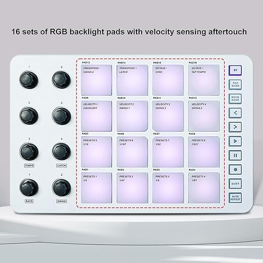 میدی کنترلر کیبورد کنترلر بلوتوث m vave smc pad