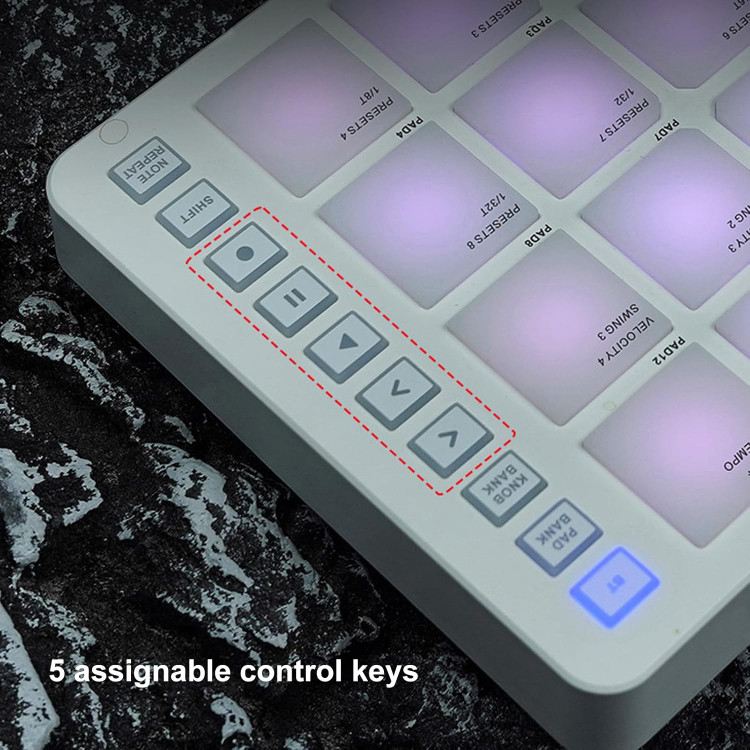 میدی کنترلر کیبورد کنترلر بلوتوث m vave smc pad