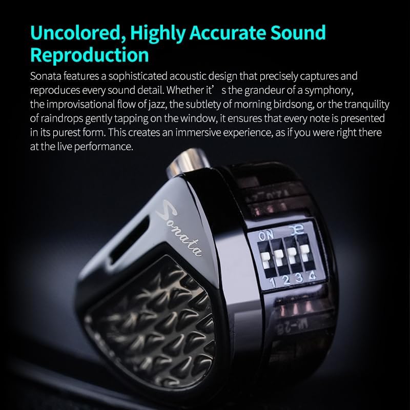 ایر مانیتور kz sonata14 Hifi KZ Sonata 14 Balanced Armature Drivers Headphone,in-Ear Monitor Earbuds for Audiophile s,KZ Flagship Balanced HiFi Earphones (with Switches, Black)
