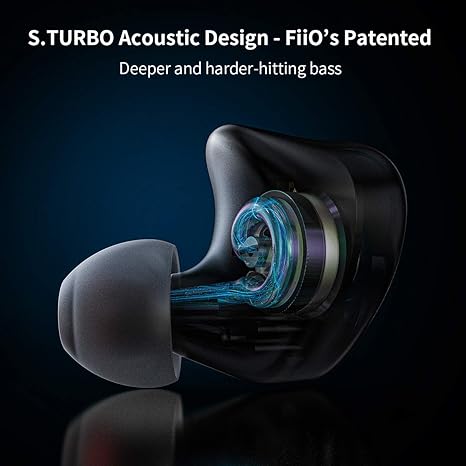 ایر مانیتور fiio FH3 FiiO FH3 HiFi Earphones 3 Drivers (1 Dynamic + 2 Knowles BA), in-Ear Earphones High Resolution, Bass Sound, High Fidelity for Smartphone/PC/Tablet