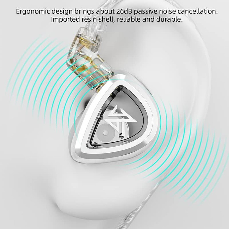 ایر مانیتور KZ EDA KZ EDA Dynamic Driver Earbuds, in Ear Monitor Wired Phone Earphones Headphones, HiFi Music IEM Headsets with Removable Cord Without Mic