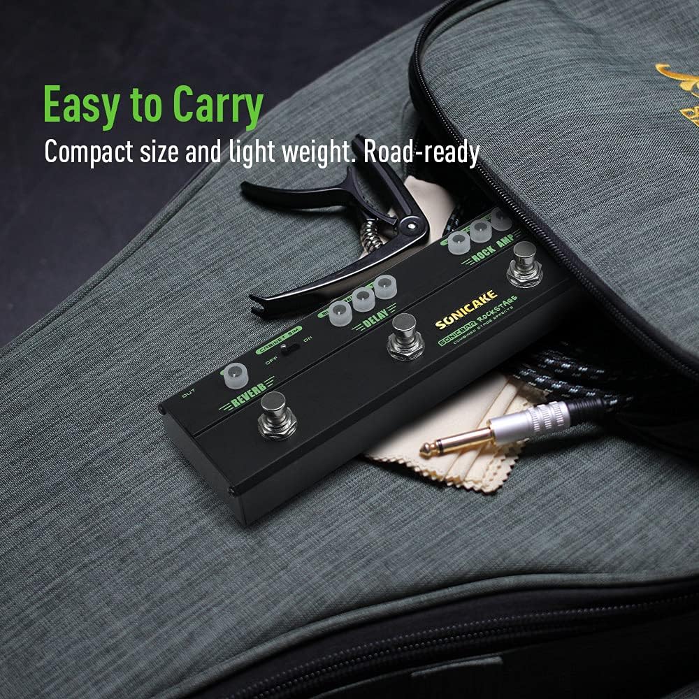 مولتی افکت sonicake sonicbar SONICAKE Guitar Multi Effect Pedal Chorus Delay Reverb Distortion Classic Rock Tone Guitar Pedal Rockstage With Cab Sim