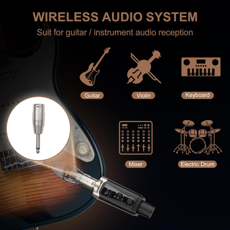 Depusheng T9 Wireless Microphone System, XLR Transmitter and XLR Wireless Receiver System for Dynamic Microphones and Condenser, Mixer, PA System, Speakers
