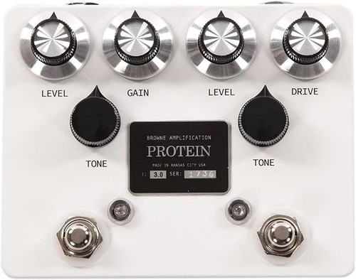 Protein Dual Overdrive Guitar Pedal V3 (White)