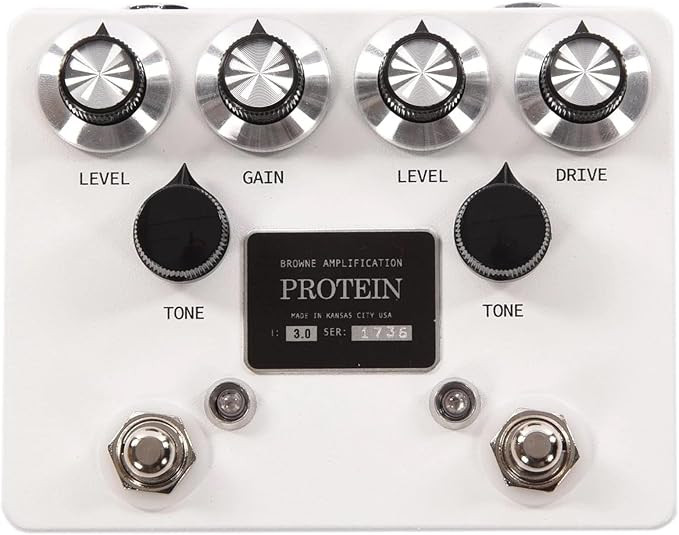 Protein Dual Overdrive Guitar Pedal V3 (White)