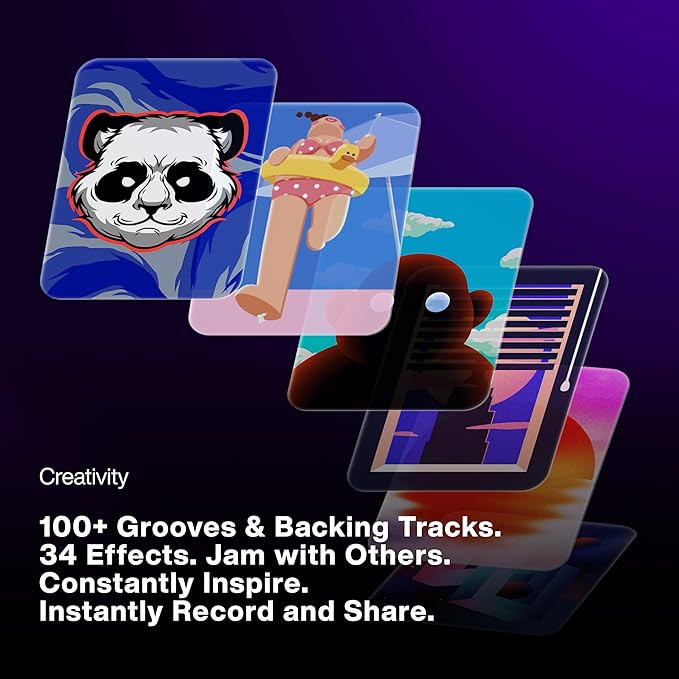 LAVA ME 4 Acoustic Electric Guitars Carbon Fiber Travel Smart Audio Guitar with 3.5 inch TouchScreen, HILAVA 2.0 System, Right-handed, FreeBoost 3.0, Airflow Bag (36INCH Space Gray)