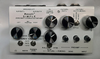 Demonfx SIMPLE DI Box Guitar Pedal Preamp Simulator,Power Amp Simplifier Stereo 4 Guitar.
