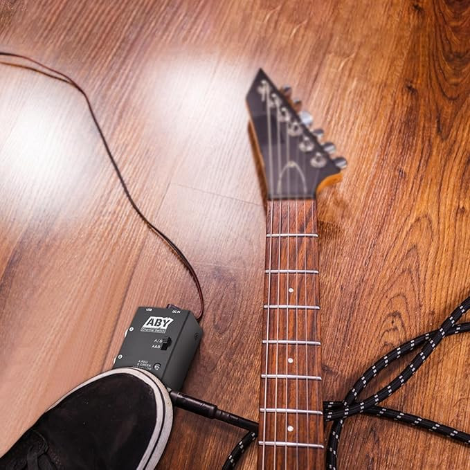 M VAVE ABY Line Selector AB Switch Mini Guitar Effect Pedal True Bypass Guitar Bass Pedal AB Box ABY Channel Switch for Music Enthusiasts