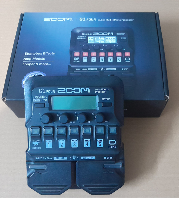 Zoom g1four guitar effectافکت زوم Zoom g1four استوک