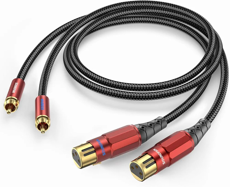 کابل مانیتورینگ XLR to RCA جفت ۱متری soundfam
