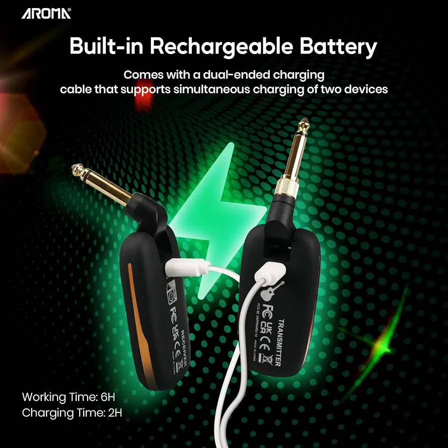 وایرلس گیتار AROMA ARU-10 ( سیستم بیسیم گیتار و ساز)