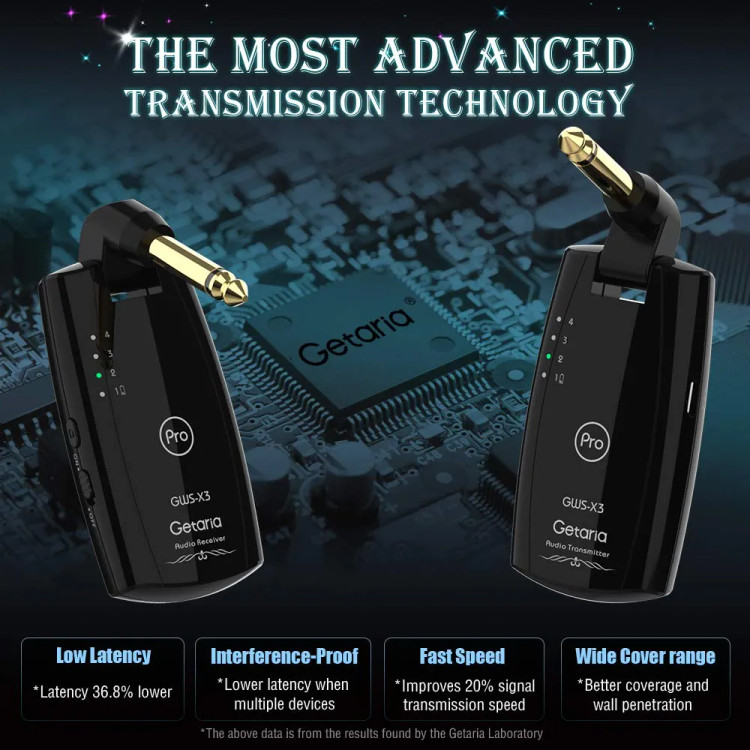 Getaria x3pro guitar wireless systemوایرلس فرستنده گیرنده گیتاریا getaria x3pro